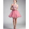 Cinderella Divine Rose Beaded Lace Ballerina Homecoming Dress