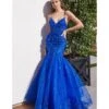 Cinderella Divine Royal Blue Magical Mermaid Floral Bridesmaid Gown