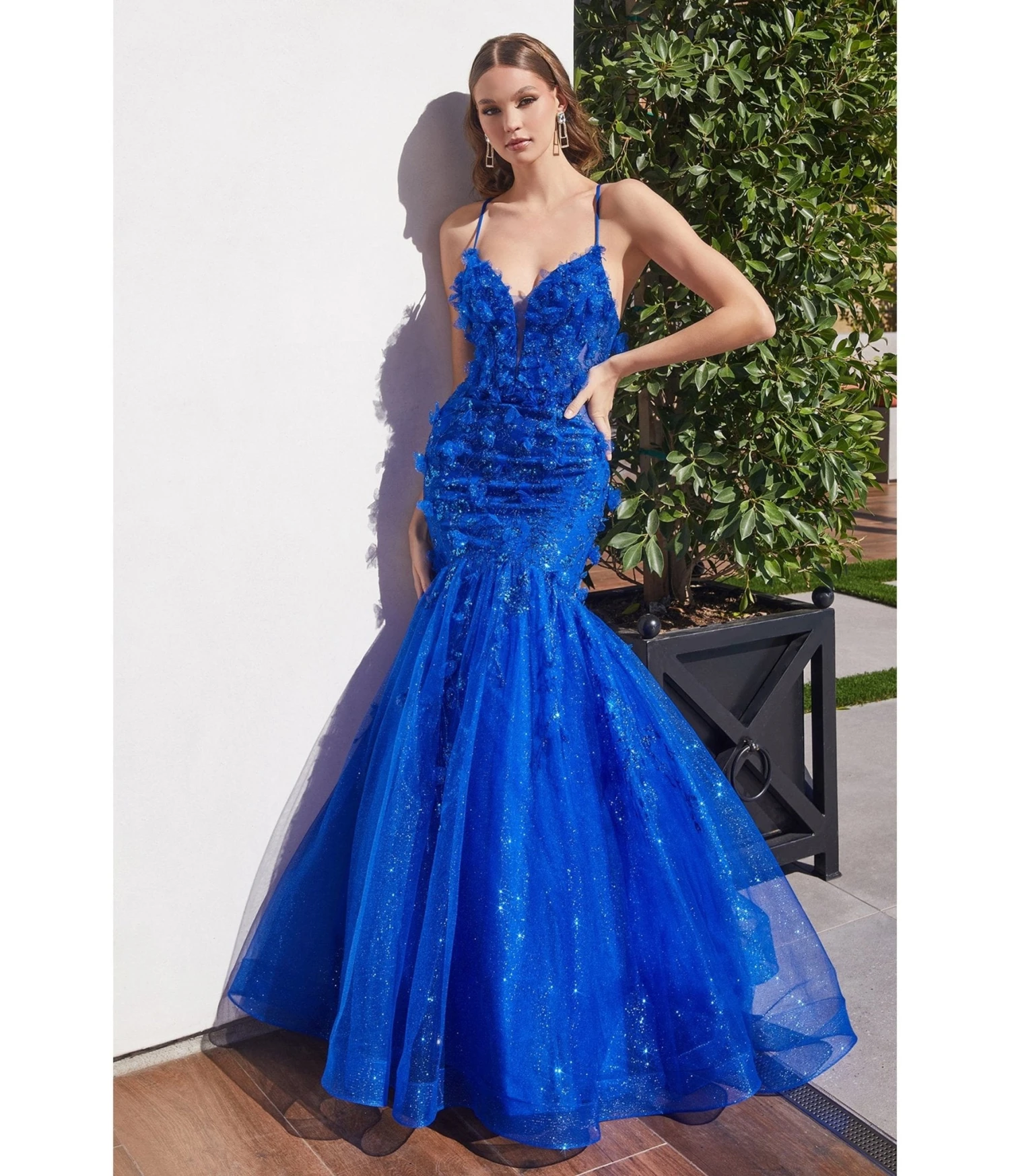 Cinderella Divine Royal Blue Magical Mermaid Floral Bridesmaid Gown 1 Cinderella Divine Royal Blue Magical Mermaid Floral Bridesmaid Gown