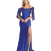 Royal Blue Off The Shoulder Prom Dress