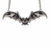 Silver Bat Necklace