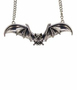 Silver Bat Necklace