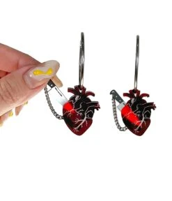 Silver Chopped Heart Hoop Earrings -New Dress Store silver chopped heart hoop earrings 525135