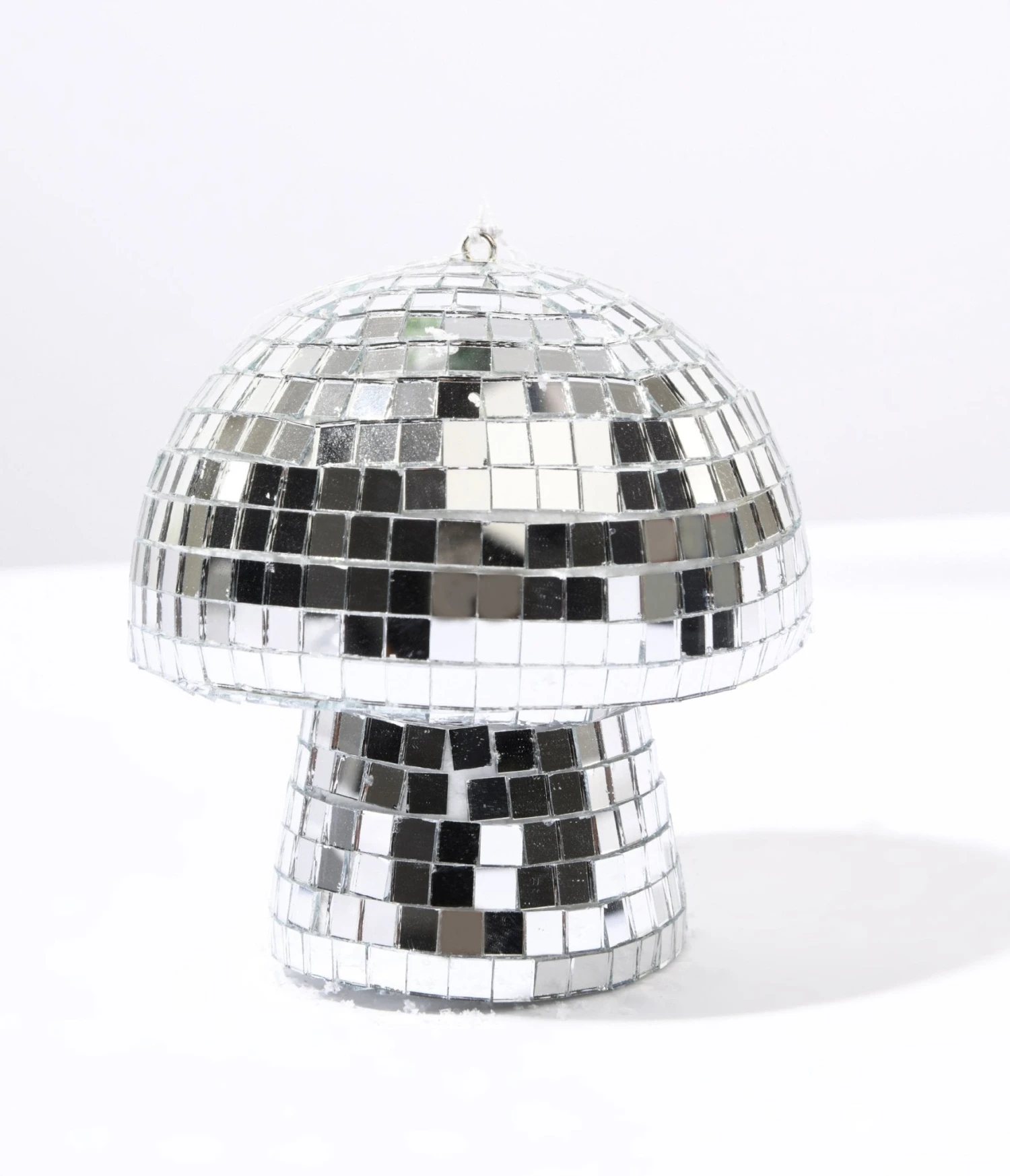 Silver Disco Mushroom Mirror Glass Ornament 2 Silver Disco Mushroom Mirror Glass Ornament - Image 2