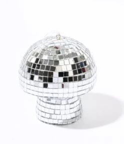 Silver Disco Mushroom Mirror Glass Ornament 5 Silver Disco Mushroom Mirror Glass Ornament -New Dress Store silver disco mushroom mirror glass ornament 470830