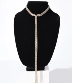 Silver & Gold Rhinestone Necklace