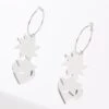 Silver Mirror Acrylic Magic Hoop Earrings