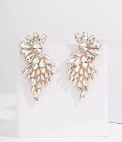 Silver Rhinestone Earrings