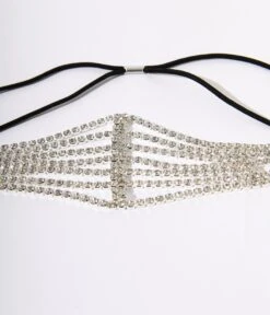 Silver Rhinestone Multitiered Headband -New Dress Store silver rhinestone multitiered headband 730687