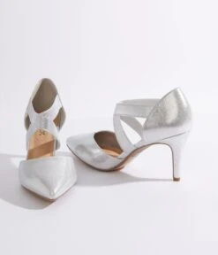 Silver Shimmer Heels -New Dress Store silver shimmer heels 297015