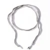 Silver Snake Wrap Necklace