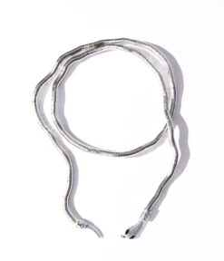 Silver Snake Wrap Necklace