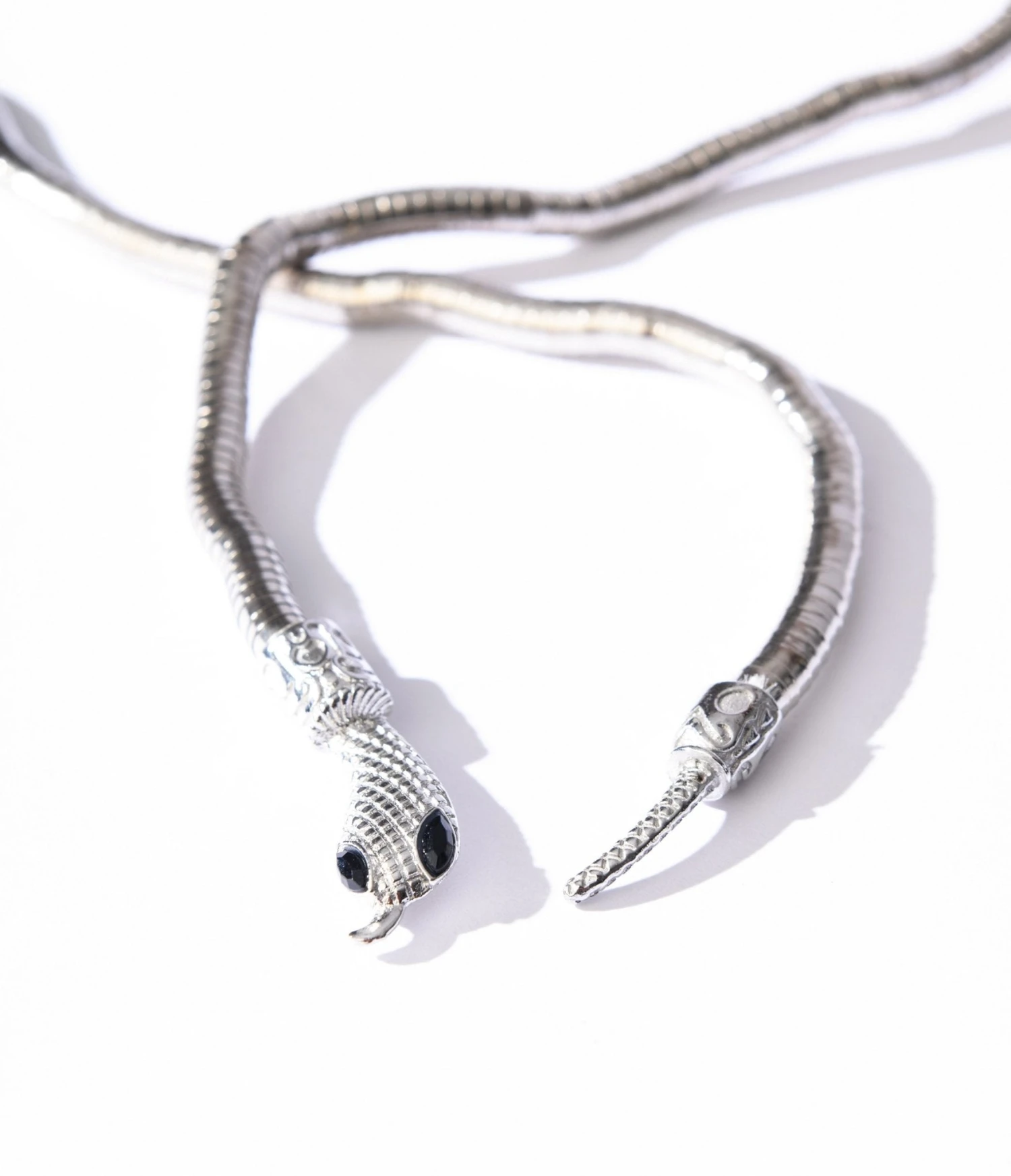 Silver Snake Wrap Necklace 2 Silver Snake Wrap Necklace - Image 2