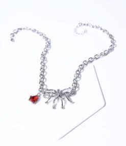 Silver Spider Pendant Necklace 5 Silver Spider Pendant Necklace -New Dress Store silver spider pendant necklace 296082