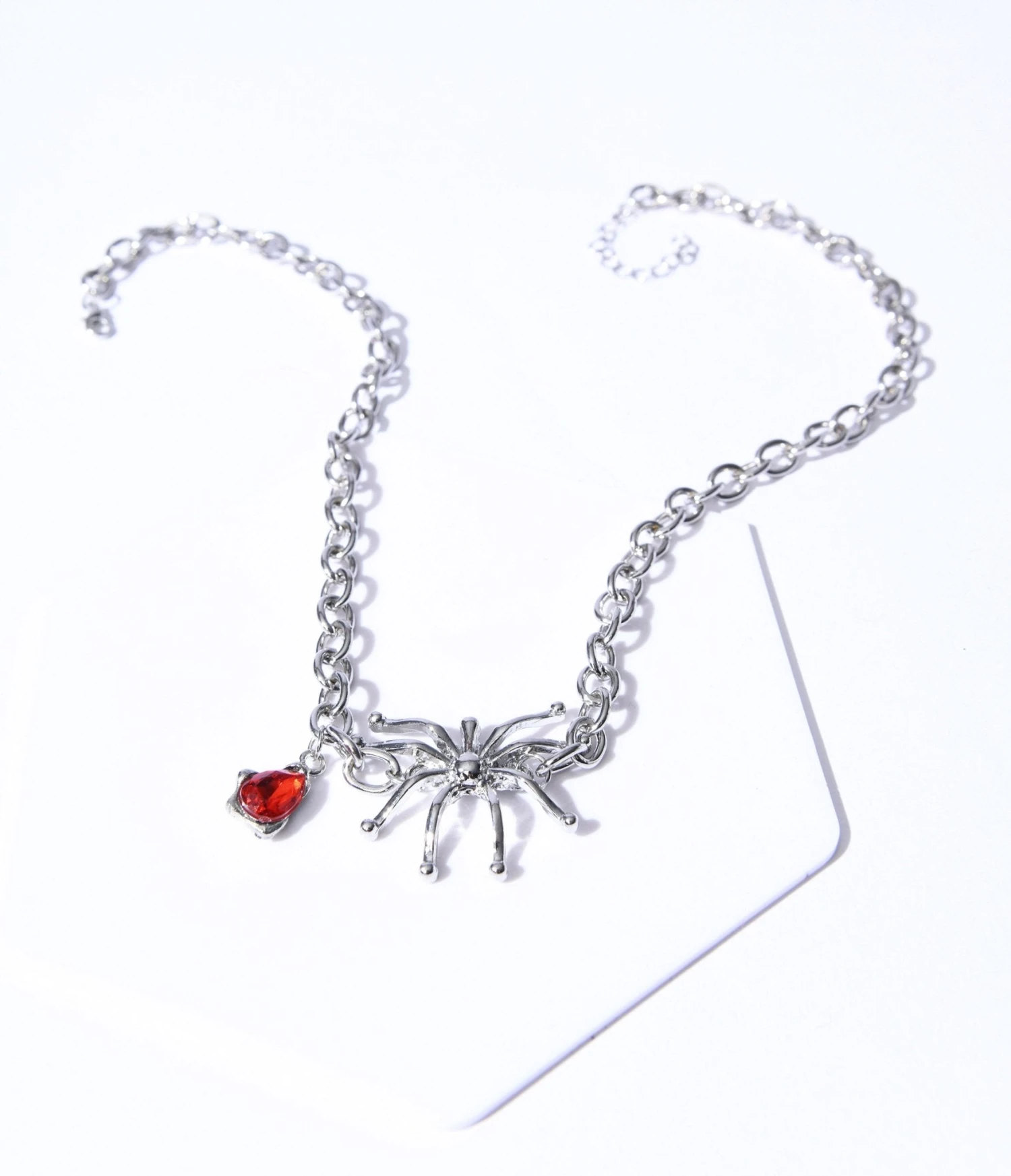 Silver Spider Pendant Necklace 3 Silver Spider Pendant Necklace - Image 3