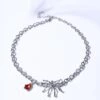 Silver Spider Pendant Necklace