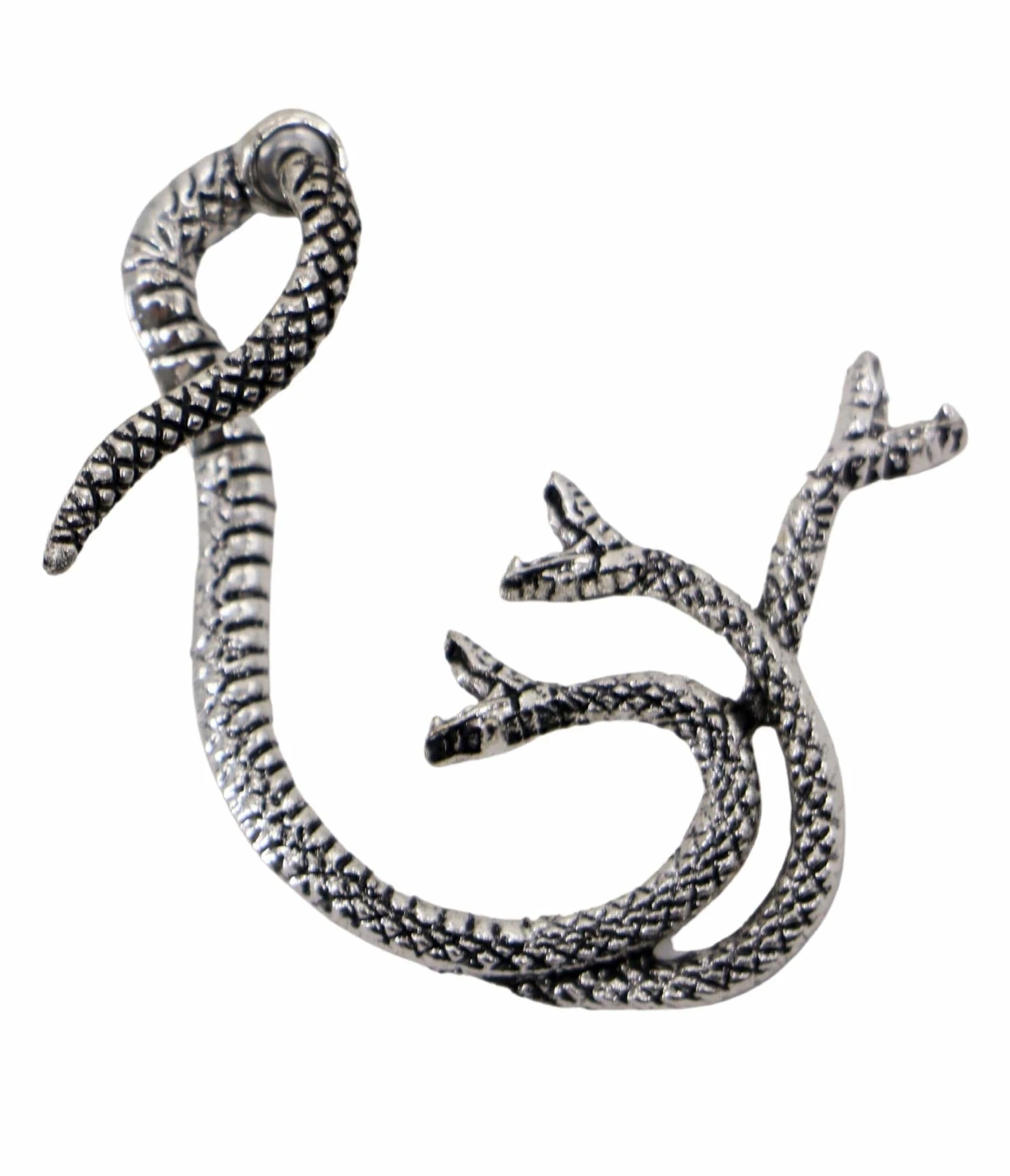 Silver Three Headed Snake Ear Cuff 2 Silver Three Headed Snake Ear Cuff - Image 2