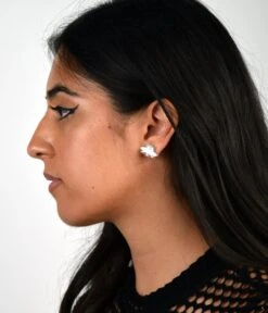 Silver UFO Stud Earrings -New Dress Store silver ufo stud earrings 204555