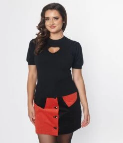 Smak Parlour Black Keyhole Heart Sweater -New Dress Store smak parlour black keyhole heart sweater 961021