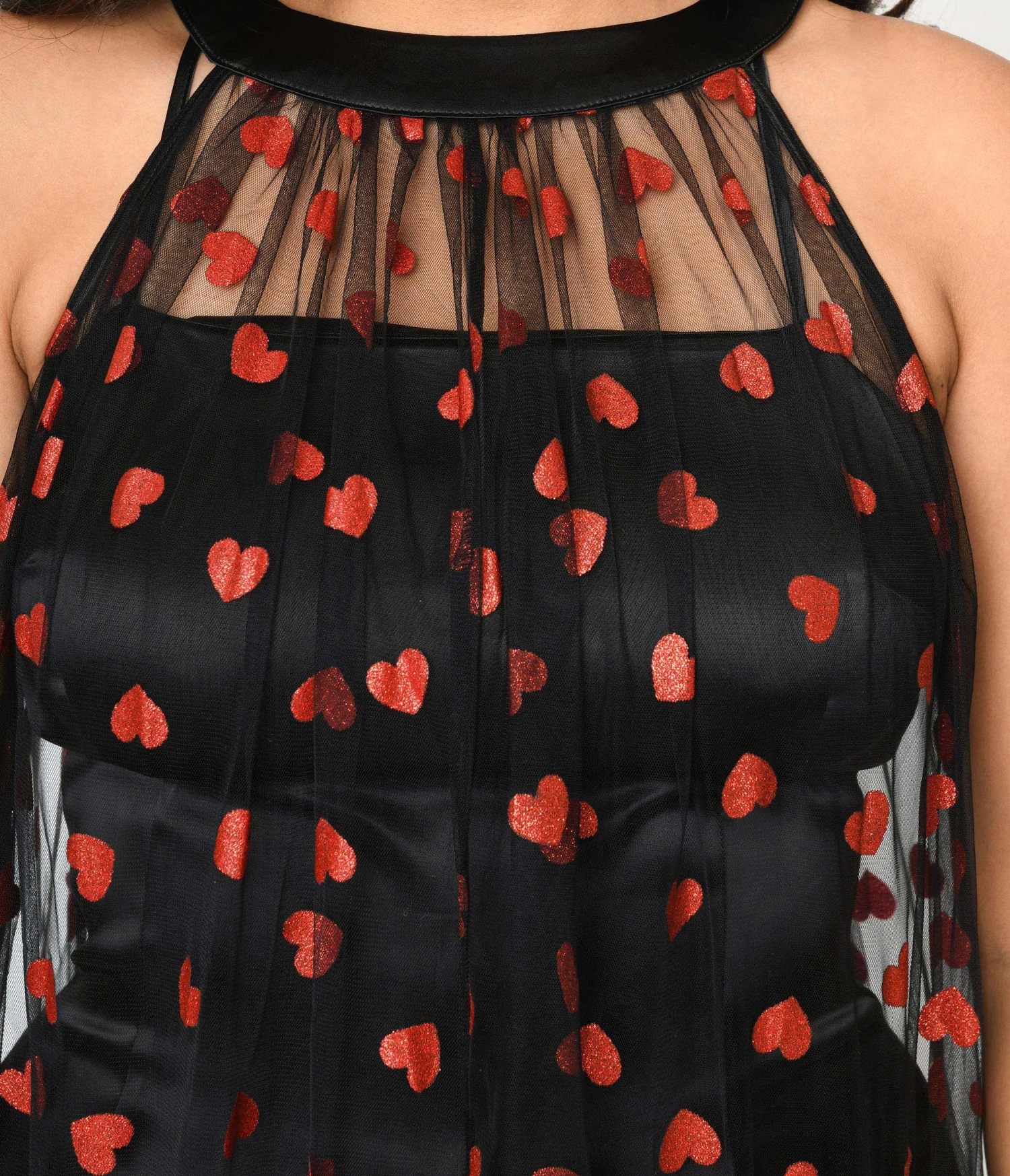 Smak Parlour Black Mesh & Glitter Hearts Organza Dress 2 Smak Parlour Black Mesh & Glitter Hearts Organza Dress - Image 2