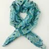 Smak Parlour Blue Daisy Daze Long Hair Scarf