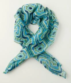 Smak Parlour Blue Daisy Daze Long Hair Scarf