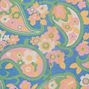 Smak Parlour Blue Paisley Floral Mod Print Long Hair Scarf 5 Smak Parlour Blue Paisley Floral Mod Print Long Hair Scarf - Image 5