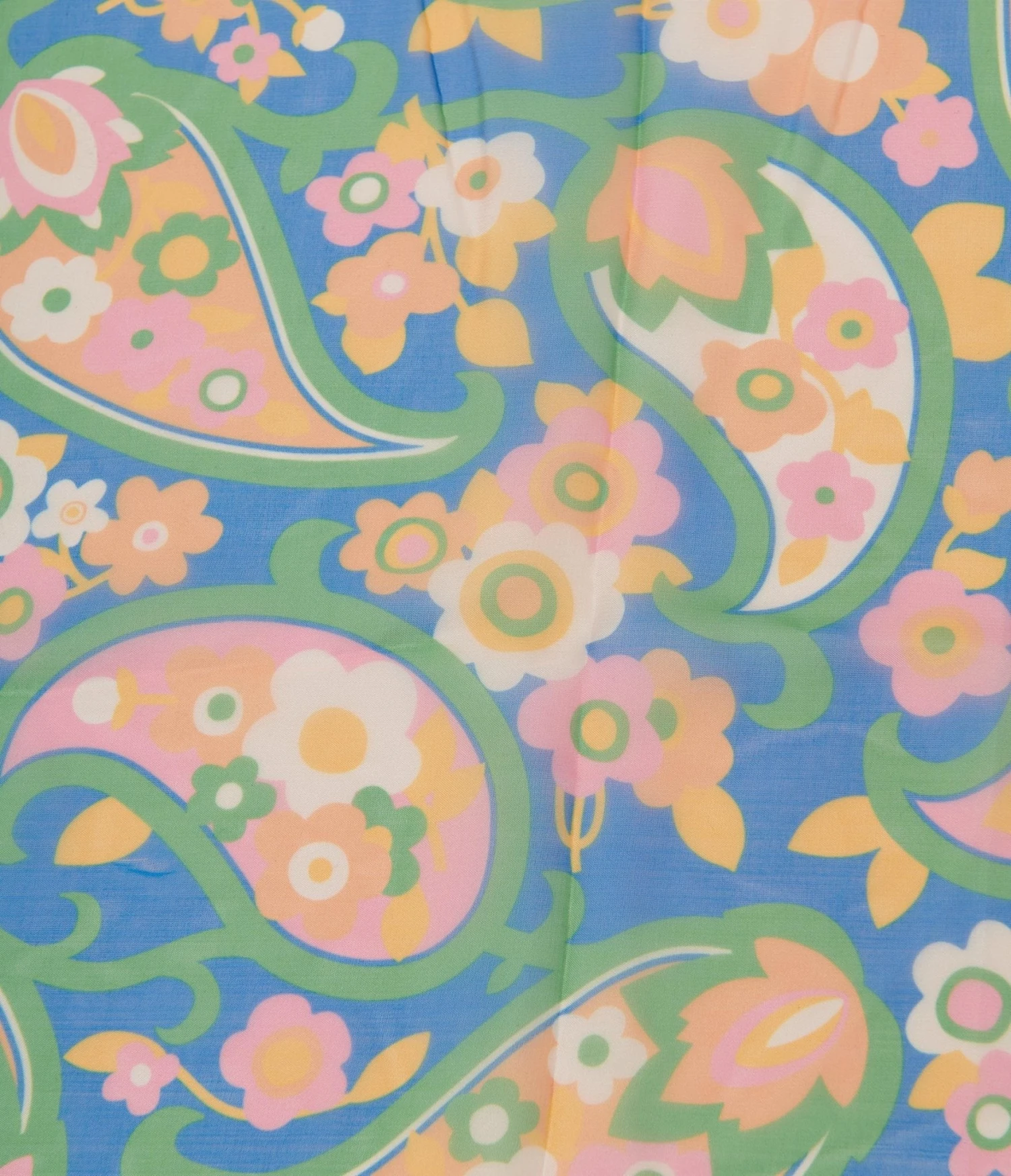 Smak Parlour Blue Paisley Floral Mod Print Long Hair Scarf 3 Smak Parlour Blue Paisley Floral Mod Print Long Hair Scarf - Image 3