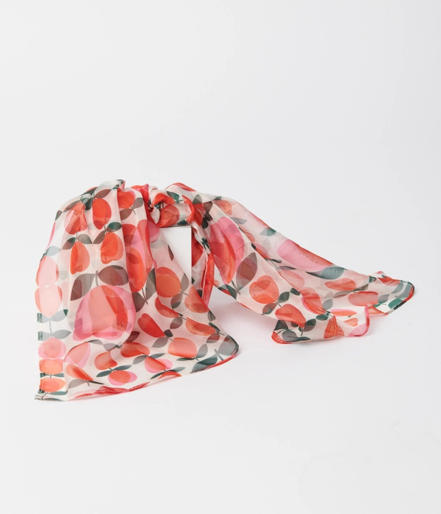 Smak Parlour Orange & Red Tulips Long Hair Scarf 3 Smak Parlour Orange & Red Tulips Long Hair Scarf - Image 3