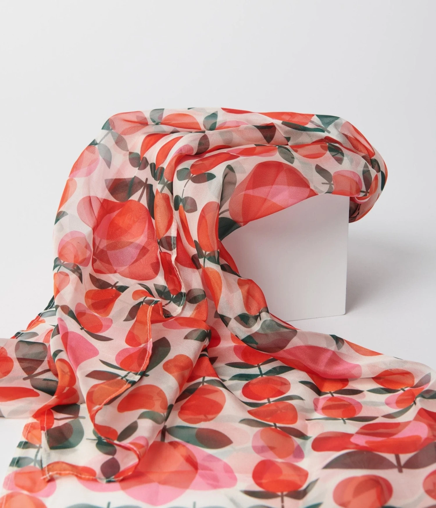 Smak Parlour Orange & Red Tulips Long Hair Scarf 2 Smak Parlour Orange & Red Tulips Long Hair Scarf - Image 2