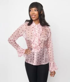 Smak Parlour Pink & Strawberries Stripe Ruffle Blouse 6 Smak Parlour Pink & Strawberries Stripe Ruffle Blouse -New Dress Store smak parlour pink strawberries stripe ruffle blouse 355253