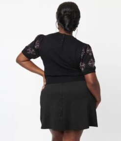 Smak Parlour Plus Size Black & Snowflake Say It Loud Mini Skirt -New Dress Store smak parlour plus size black snowflake say it loud mini skirt 433842