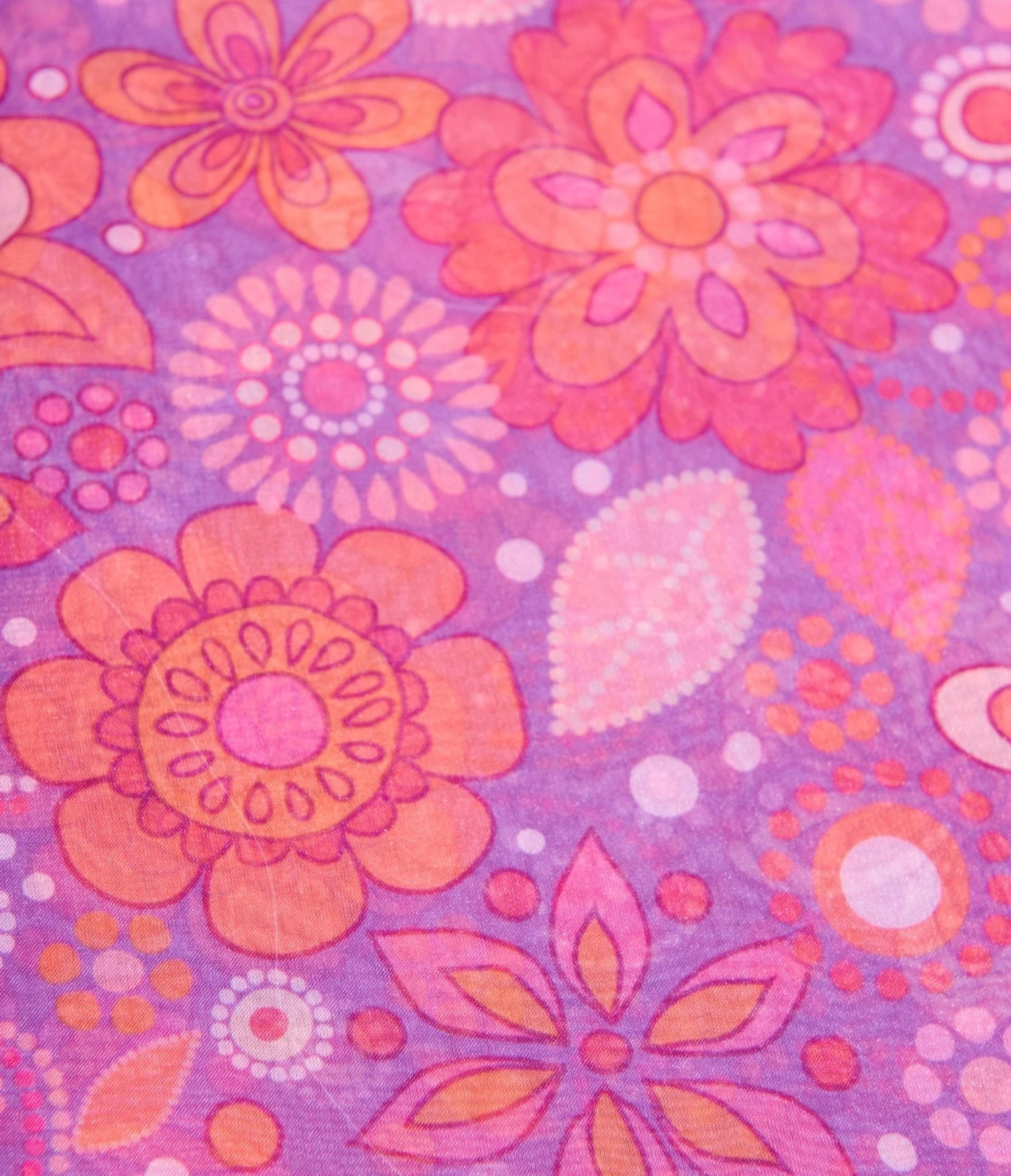 Smak Parlour Purple Groovy Flower Dot Hair Scarf 2 Smak Parlour Purple Groovy Flower Dot Hair Scarf - Image 2