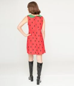 Smak Parlour Red & Green Strawberry Shift Dress -New Dress Store smak parlour red green strawberry shift dress 390094