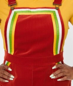 Smak Parlour Rust & Multicolor Striped Corduroy Pinafore Skirt 8 Smak Parlour Rust & Multicolor Striped Corduroy Pinafore Skirt -New Dress Store smak parlour rust multicolor striped corduroy pinafore skirt 521673