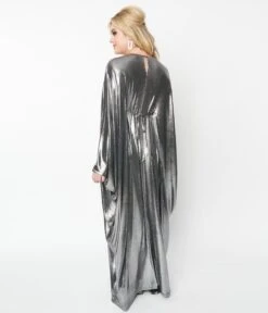 Smak Parlour Silver Batwing Caftan -New Dress Store smak parlour silver batwing caftan 285159