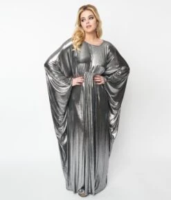 Smak Parlour Silver Batwing Caftan -New Dress Store smak parlour silver batwing caftan 296730