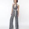 Smak Parlour Silver Sequin Glamour Goddess Jumpsuit