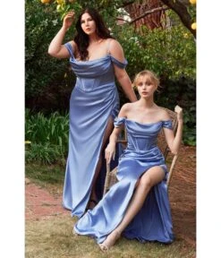 Cinderella Divine Smokey Blue Satin Off The Shoulder Corset Bridesmaid Gown 5 Cinderella Divine Smokey Blue Satin Off The Shoulder Corset Bridesmaid Gown -New Dress Store smokey blue satin off the shoulder corset bridesmaid gown 166820