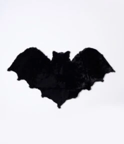 Sourpuss Black Furry Bat Rug