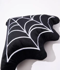 Sourpuss Black & White Corner Web Pillow
