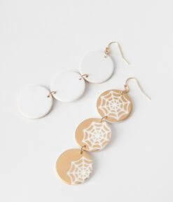 Spider Web Disc Drop Earrings -New Dress Store spider web disc drop earrings 193445