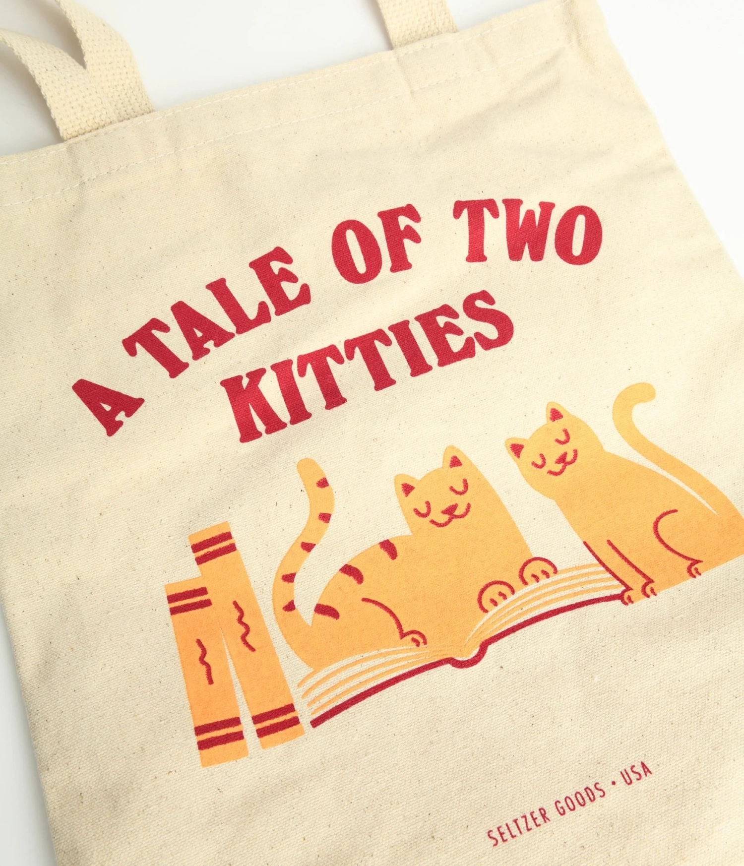 Tale Of Two Kitties Canvas Tote Bag 2 Tale Of Two Kitties Canvas Tote Bag - Image 2