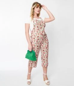 Tan & Red Mushroom Jumpsuit -New Dress Store tan red mushroom jumpsuit 671707