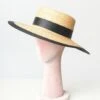 Tan Straw Black Ladybug Bow Sun Hat