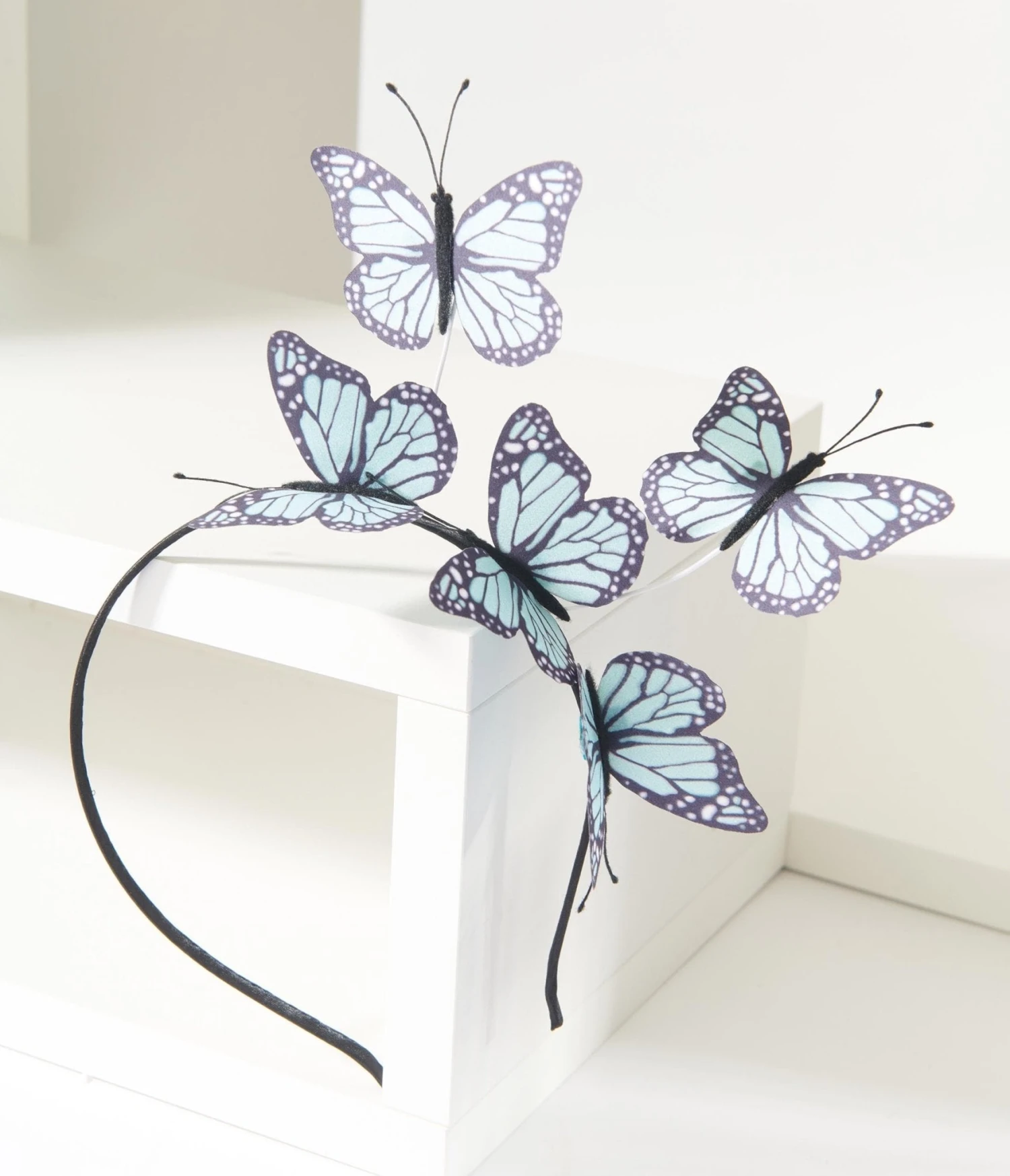 Teal & Black Butterfly Headband 4 Teal & Black Butterfly Headband - Image 4