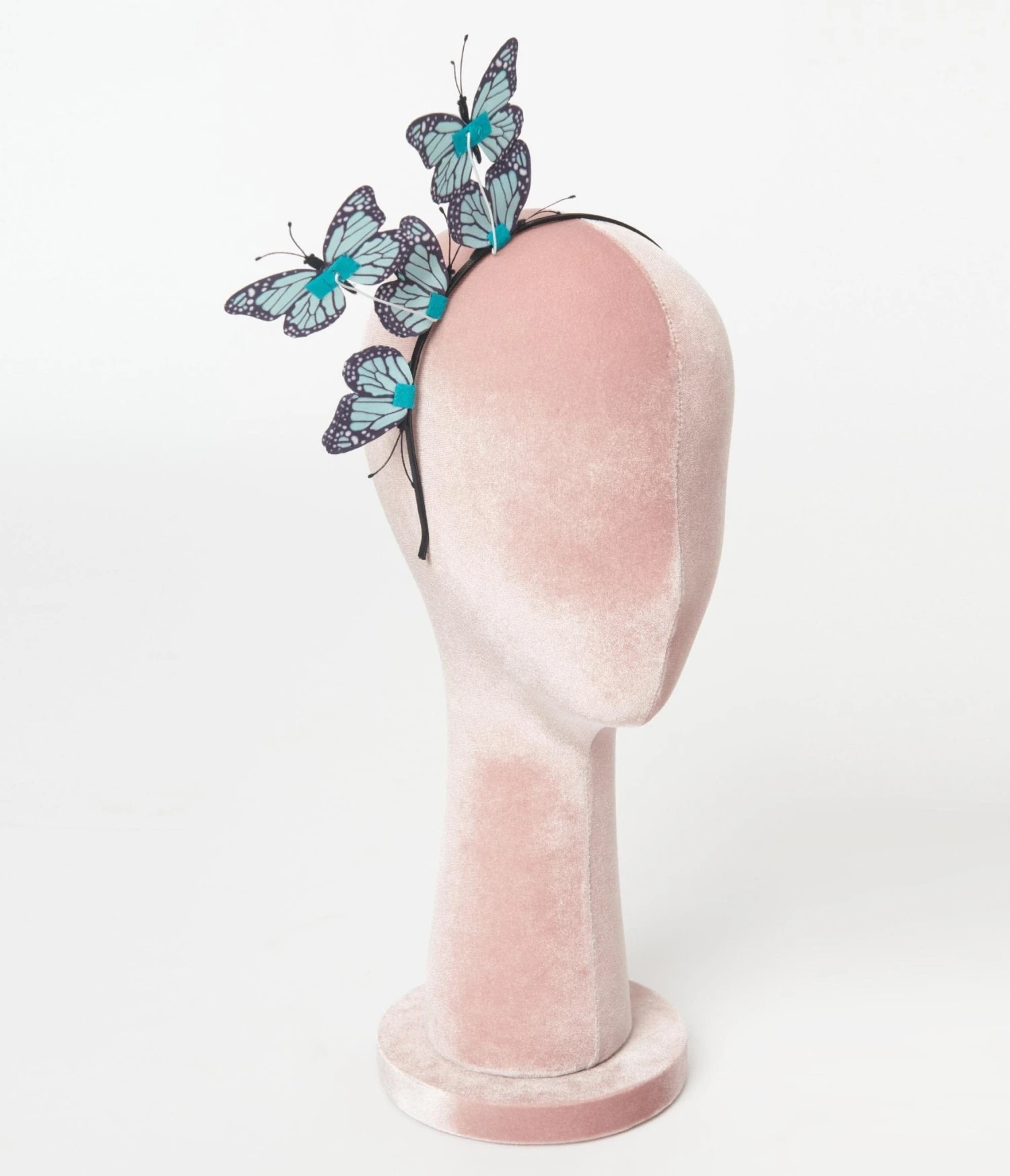 Teal & Black Butterfly Headband 1 Teal & Black Butterfly Headband