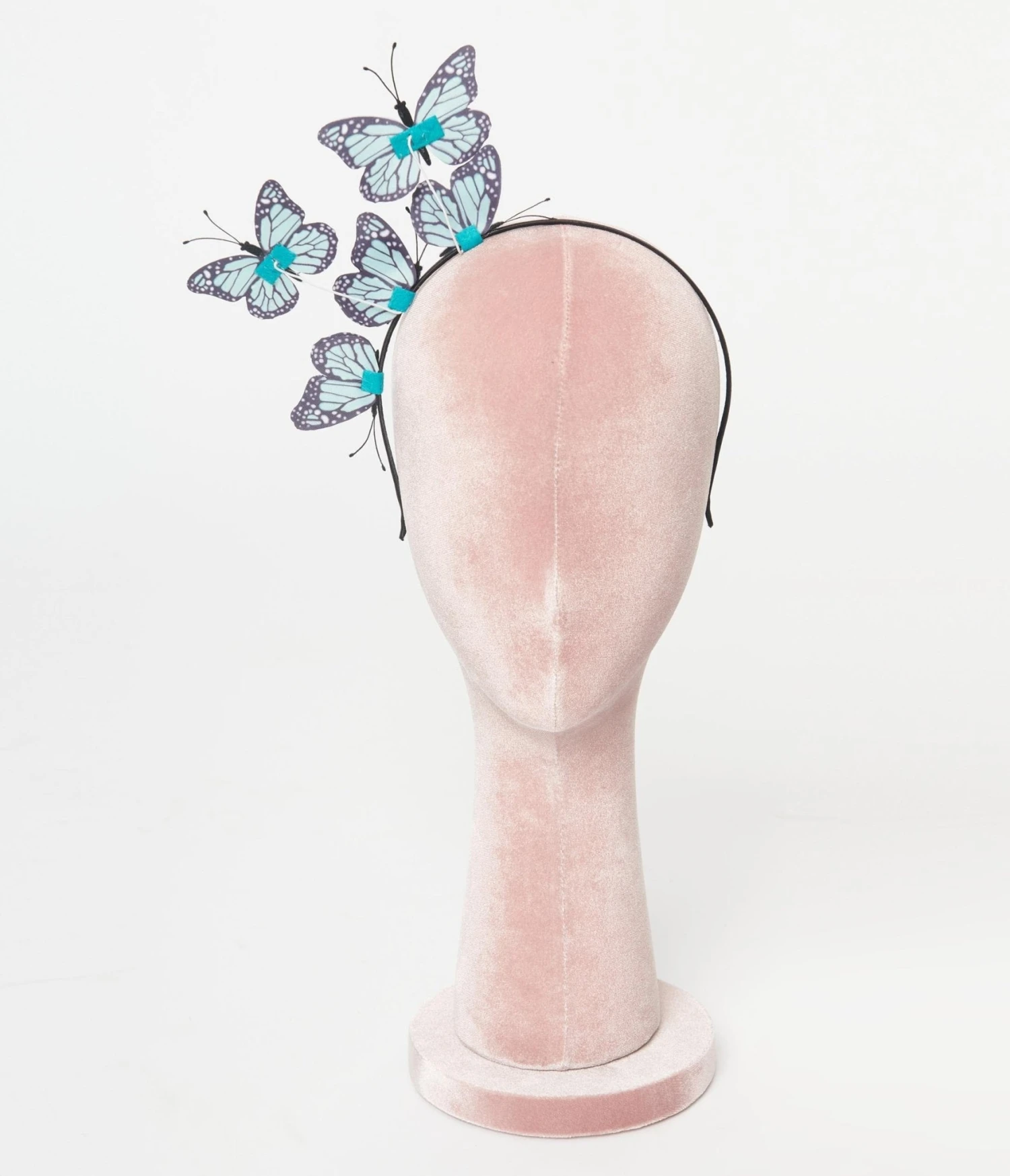 Teal & Black Butterfly Headband 5 Teal & Black Butterfly Headband - Image 5