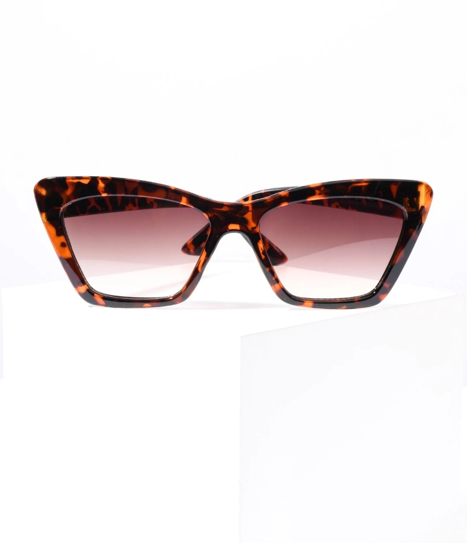 Tortoise Square Cat Eye Sunglasses 1 Tortoise Square Cat Eye Sunglasses