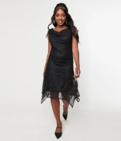 Unique Vintage 1920s Black Lace Hemingway Flapper Dress -New Dress Store unique vintage 1920s black lace hemingway flapper dress 421899